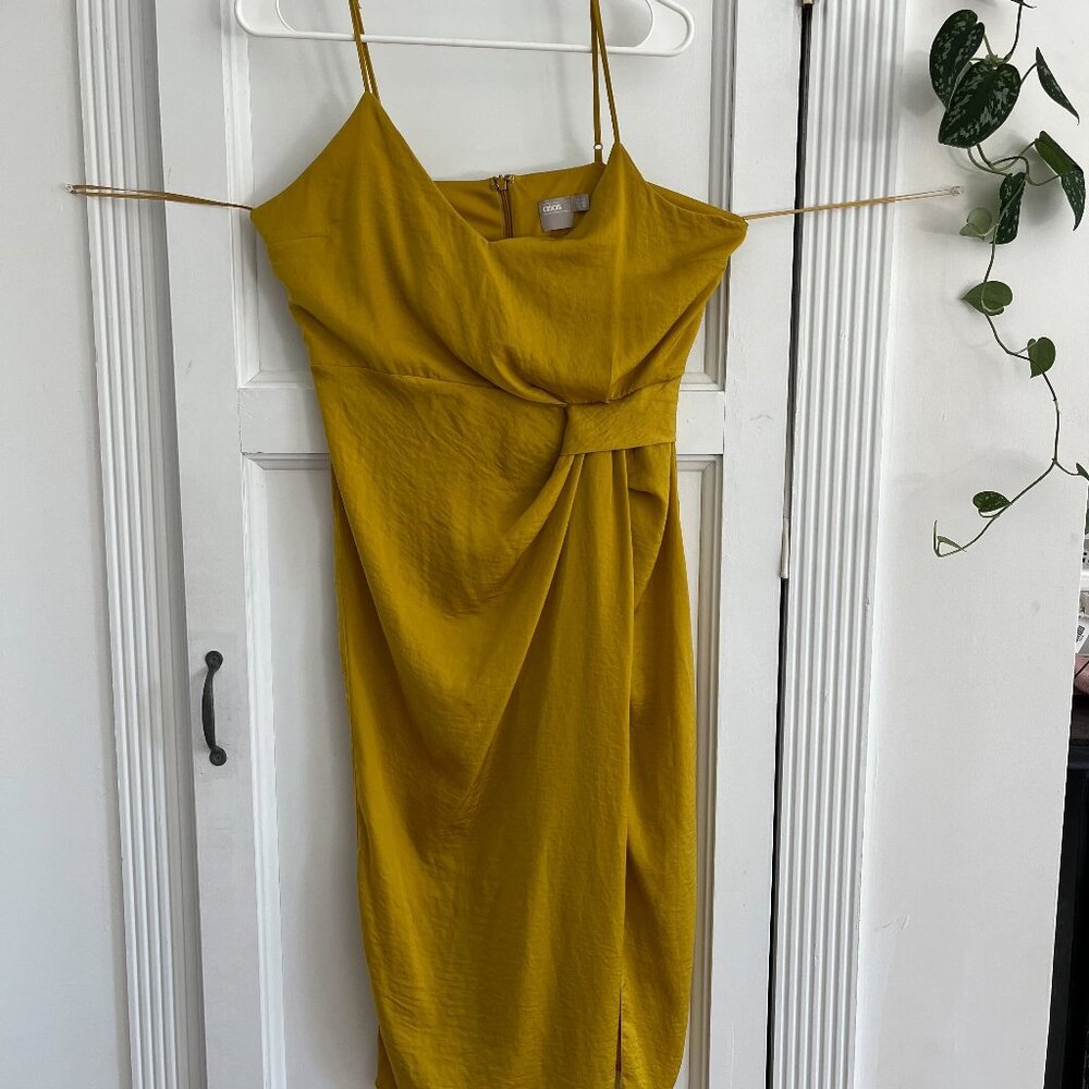 ASOS Hammered Satin Midi Cocktail Dress